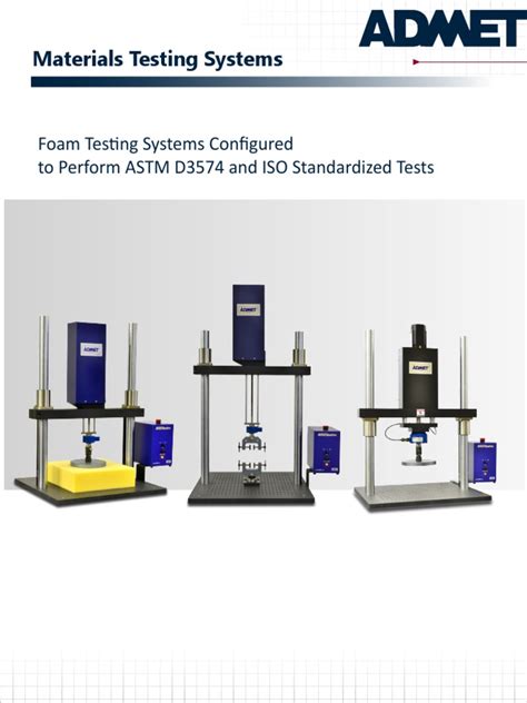 Foam Testing Systems Configured to Perform ASTM D3574 